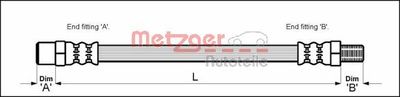 Brake Hose METZGER 4112301