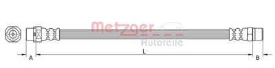 Brake Hose METZGER 4114081