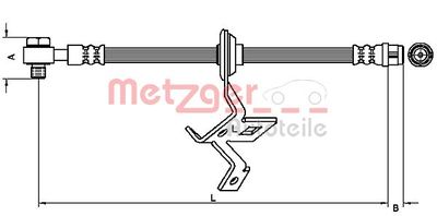 Brake Hose METZGER 4116208