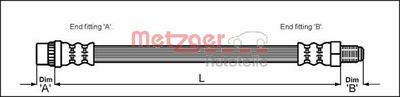 Brake Hose METZGER 4118445