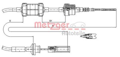 Cable Pull, clutch control METZGER 462.1
