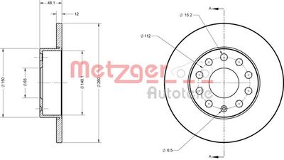 Brake Disc METZGER 6110030