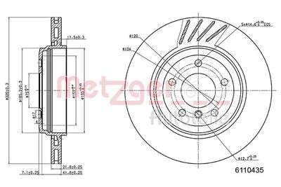 Brake Disc METZGER 6110435