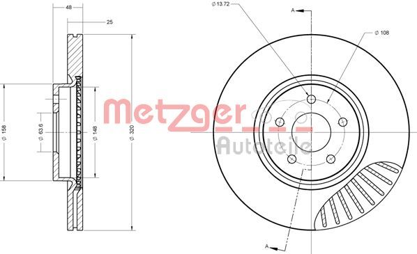 METZGER 6110503 Brake Disc