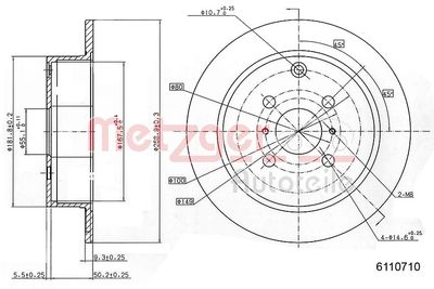 Brake Disc METZGER 6110710