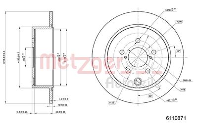 Brake Disc METZGER 6110871