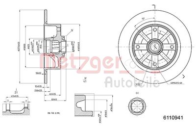 Brake Disc METZGER 6110941