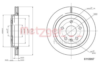 Brake Disc METZGER 6110997