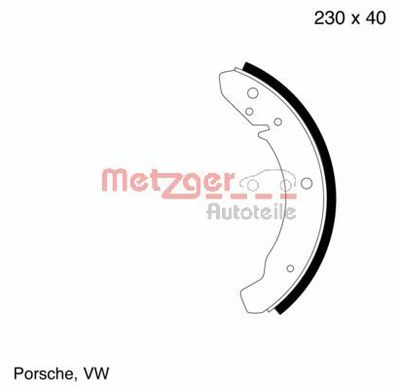 Brake Shoe Set METZGER MG 104