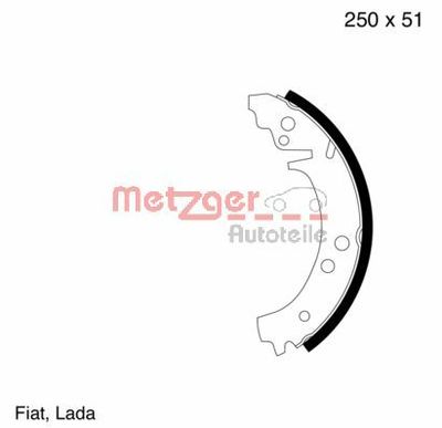 Brake Shoe Set METZGER MG 351