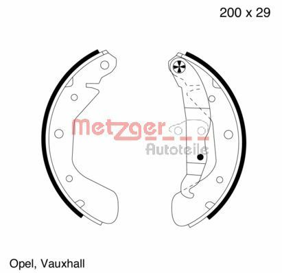 METZGER MG 563 Brake Shoe Set