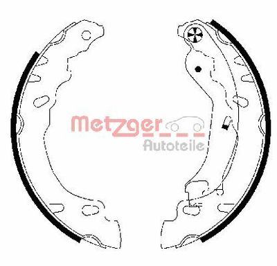 Brake Shoe Set METZGER MG 828