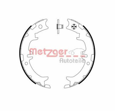 Brake Shoe Set, parking brake METZGER MG 958