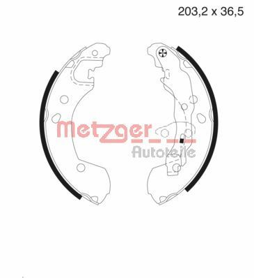 METZGER MG 985 Brake Shoe Set