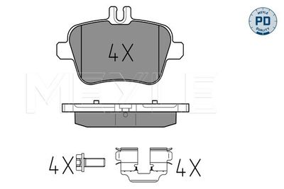 Brake Pad Set, disc brake MEYLE 025 248 4818/PD