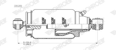 Shock Absorber, driver cab suspension MONROE CB0289