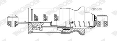 Shock Absorber, driver cab suspension MONROE CB0300