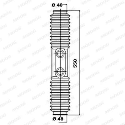 Bellow Kit, steering MOOG K150021