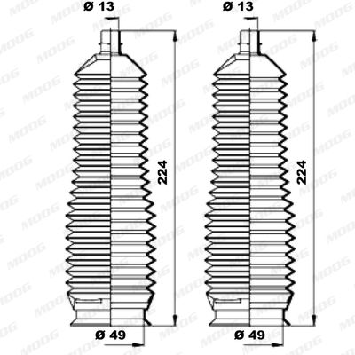 Bellow Kit, steering MOOG K150210