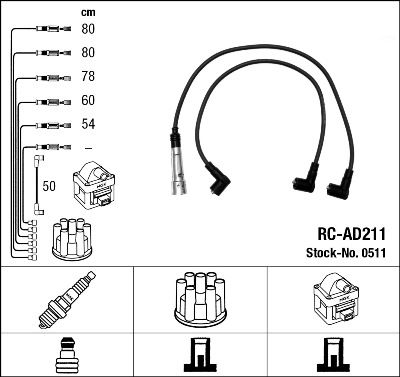 NGK 0511 Ignition Cable Kit