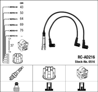 NGK 0516 Ignition Cable Kit