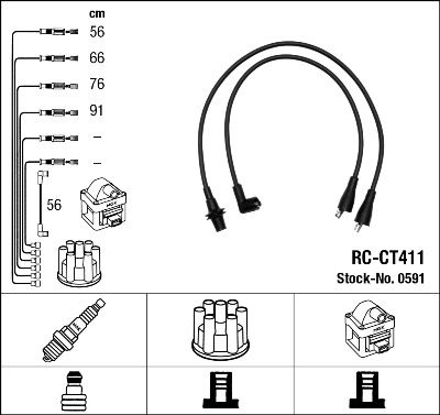 Ignition Cable Kit NGK 0591