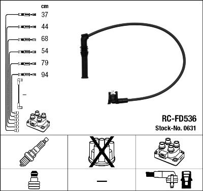 Ignition Cable Kit NGK 0631