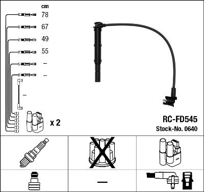 Ignition Cable Kit NGK 0640