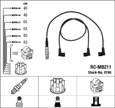 Ignition Cable Kit NGK 0746