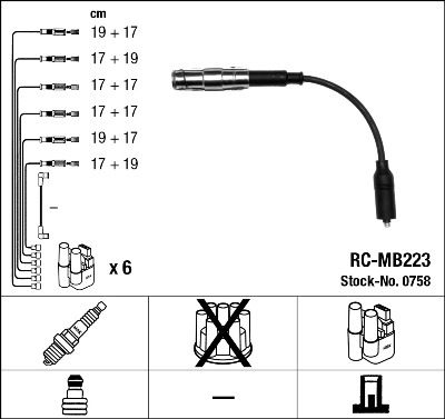 Ignition Cable Kit NGK 0758