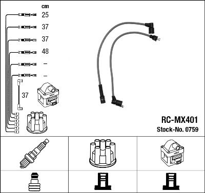 Ignition Cable Kit NGK 0759