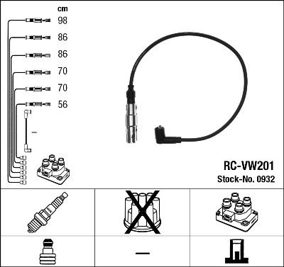 Ignition Cable Kit NGK 0932