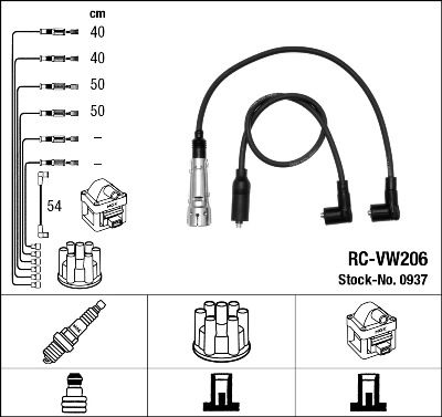 NGK 0937 Ignition Cable Kit