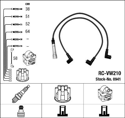 NGK 0941 Ignition Cable Kit