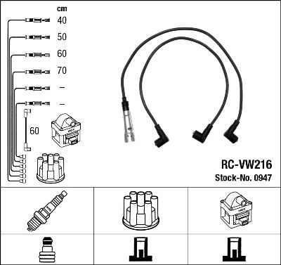 Ignition Cable Kit NGK 0947
