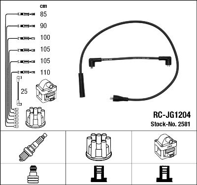 Ignition Cable Kit NGK 2581