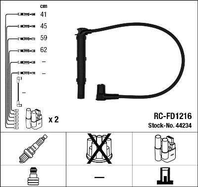 Ignition Cable Kit NGK 44234