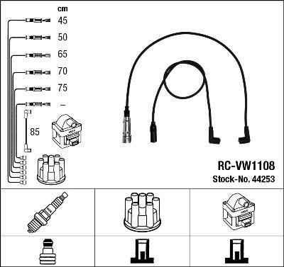 NGK 44253 Ignition Cable Kit