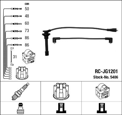 Ignition Cable Kit NGK 5406