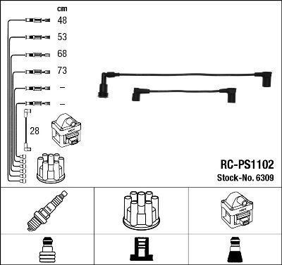 Ignition Cable Kit NGK 6309