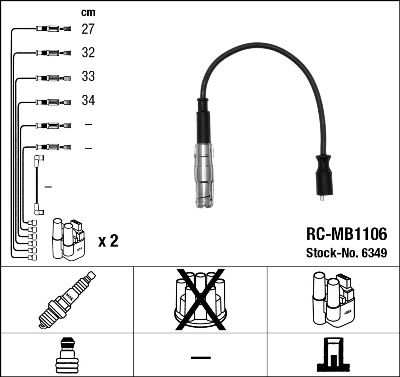 NGK 6349 Ignition Cable Kit