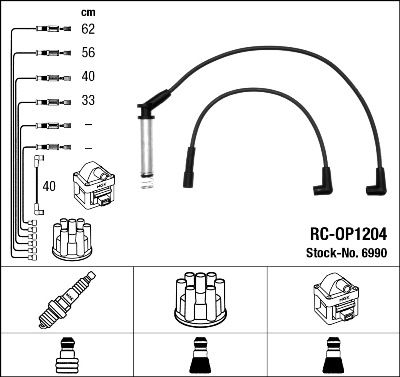 Ignition Cable Kit NGK 6990