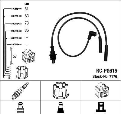 Ignition Cable Kit NGK 7176