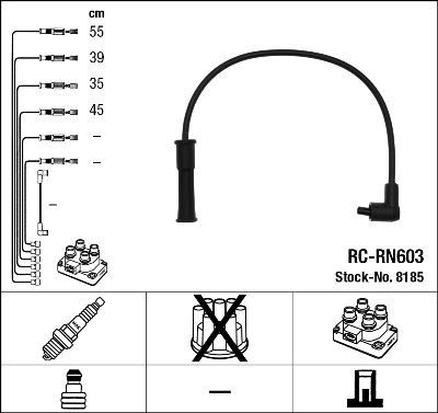 Ignition Cable Kit NGK 8185