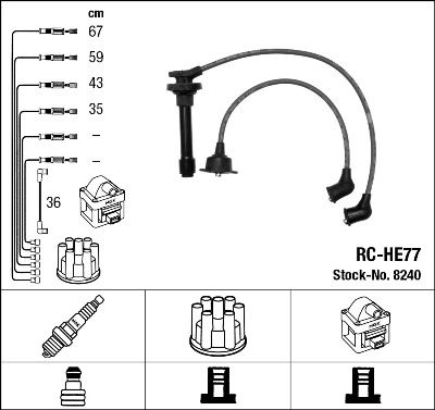 NGK 8240 Ignition Cable Kit