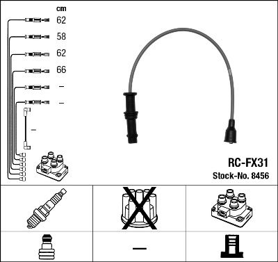 Ignition Cable Kit NGK 8456