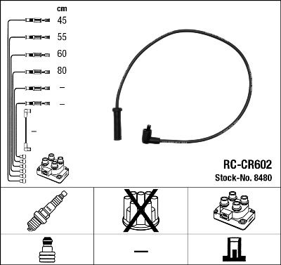 Ignition Cable Kit NGK 8480