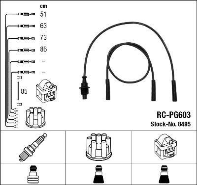 Ignition Cable Kit NGK 8495