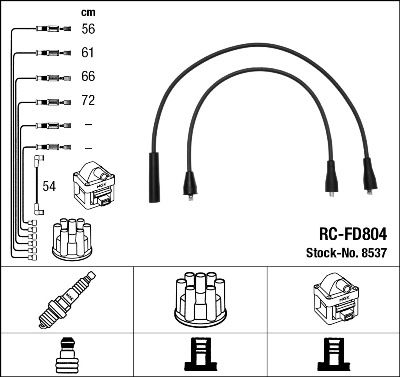 Ignition Cable Kit NGK 8537