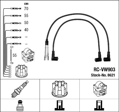 NGK 8621 Ignition Cable Kit